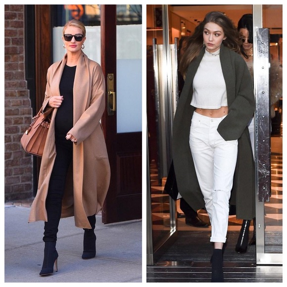 Nili Lotan Laight Wool Blend Duster Coat (Sz XS) Shawl Collar Tan Camel - Picture 4 of 16